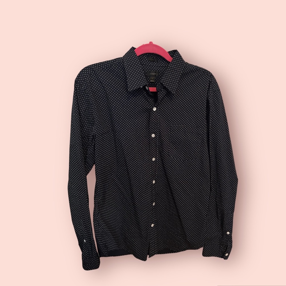 J. Crew men’s button down, mini polka dot